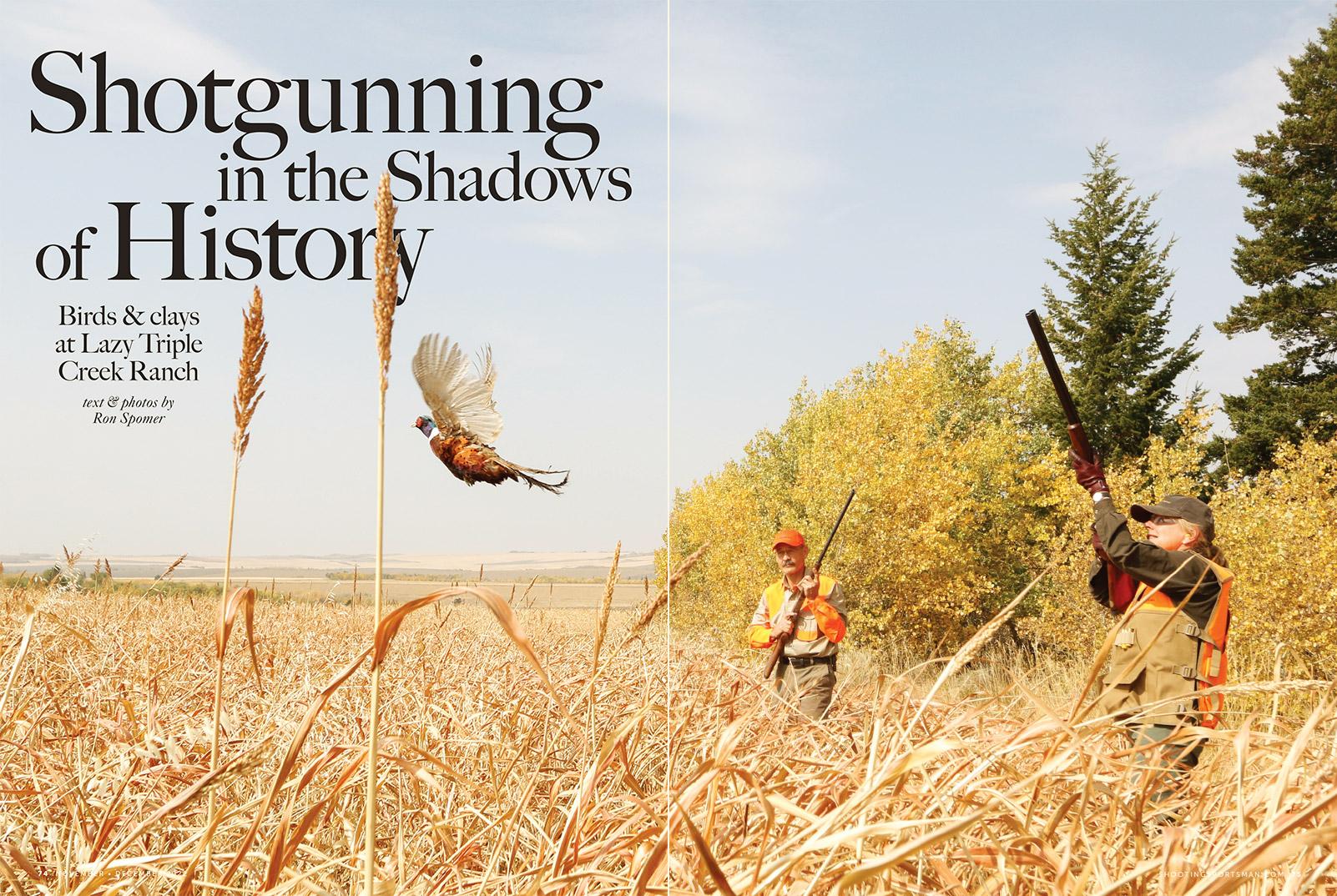 Shooting Sportsman Magazine Article on Driven Pheasant Hunting at Lazy Triple Creek Ranch